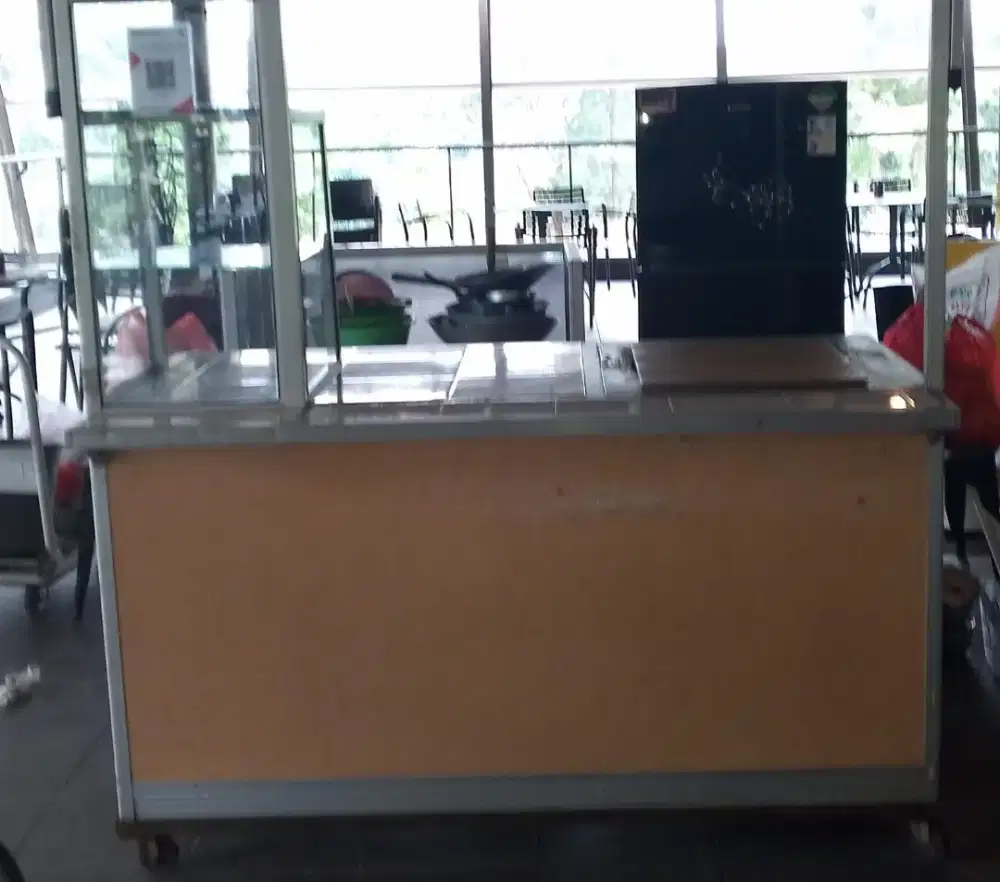 Dijual Gerobak Mie Ayam Bahan Aluminium 150x50Cm