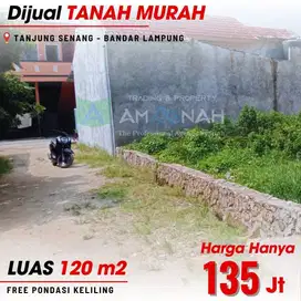 TANAH DIJUAL MURAH DITANJUNG SENANG BANDAR LAMPUNG