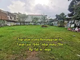 Cuma 5 menit ke mall taman Anggrek! Tanah rata siap bangun kemanggisan