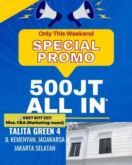 Dijual Rumah di Jaksel 2 Lantai 500 Juta an Dekat Stasiun Lenteng