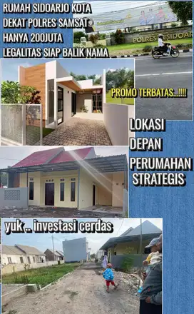 Rumah murah Sidoarjo dua ratus juta lokasi depan perumahan