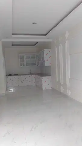 RUMAH PUTIH MODERN 2 LANTAI-GRATIS KITCHEN SET-5 MENIT KE TOL DESARI