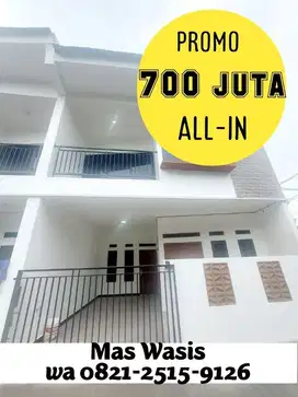 Dijual Rumah 2-lantai Baru Bekasi Barat dekat Tol JORR Bintara dan BKT