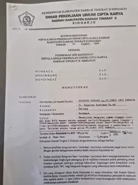 Jasa surat pengurusan IMB balik nama waris perpanjangan surat properti
