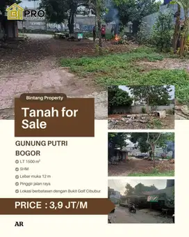 DIJUAL TANAH DEKAT TOL CIMANGGIS TAPOS DEPOK DEKAT BUKIT GOLF RIVERSID