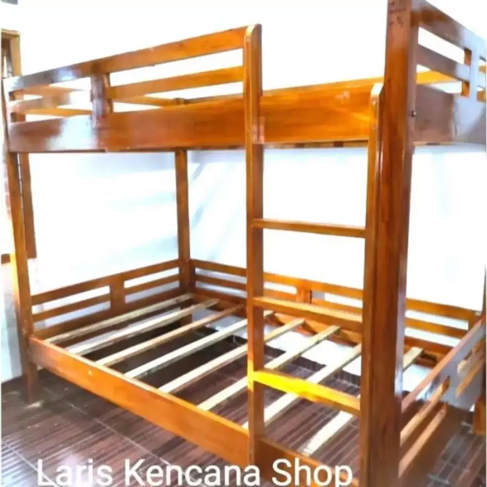 jual ranjang tidur tingkat jati