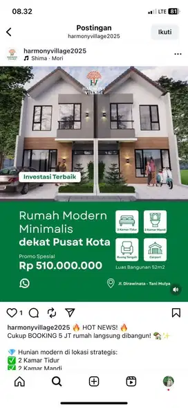 Mau Diskon Ratusan Juta? Yuk Ke Harmony Viilage Cipageran Cimahi