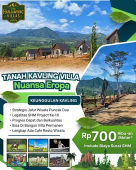 Dijual Kavling villa eksklusif dekat Jakarta cuma 70 jutaan SHM