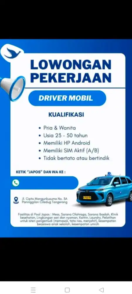 Lowongan Driver