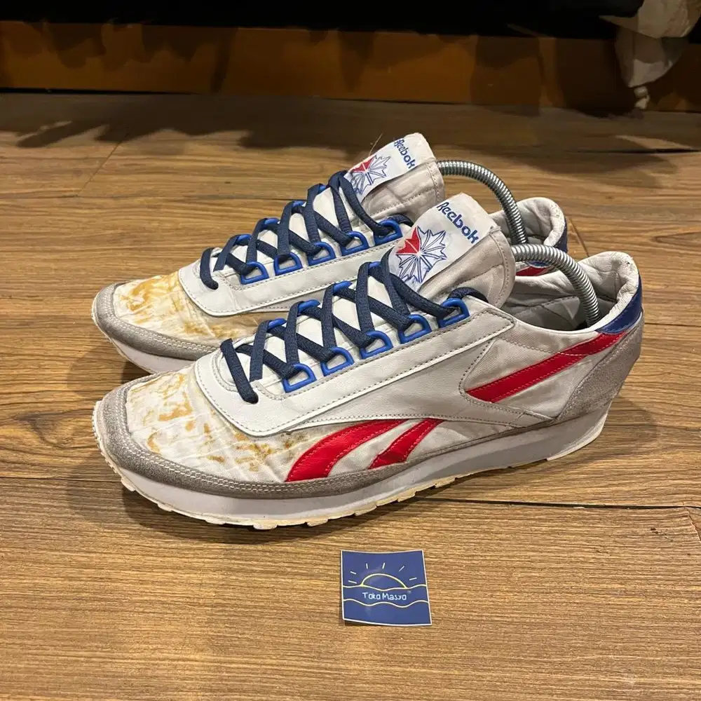 Reebok Classic Aztec OG France Gray Red Blue Size 44 Insole 28,5cm