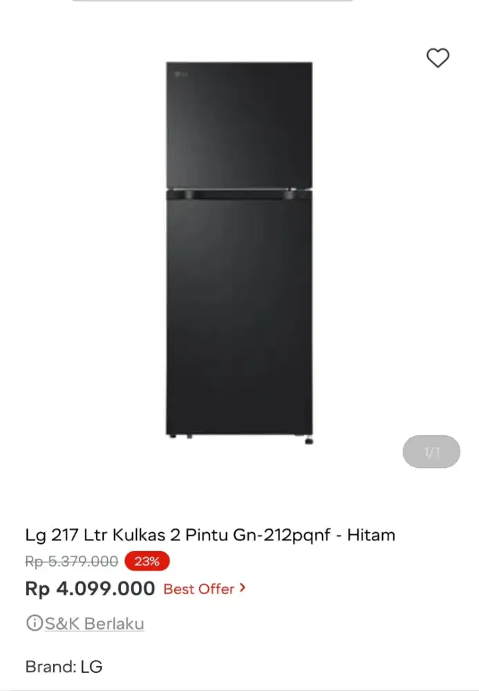 Kulkas Lg 2 pintu