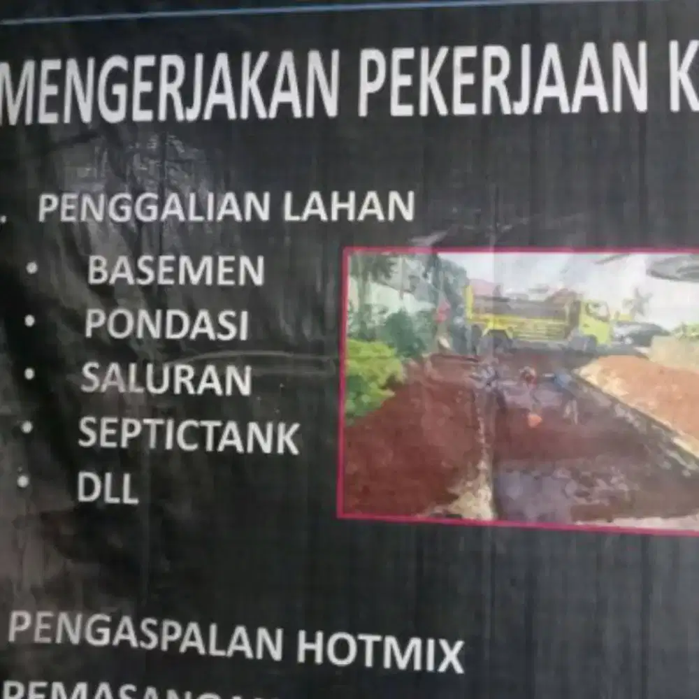 Menerima borongan gali tanah untuk rumah, toko, dan proyek lainnya.