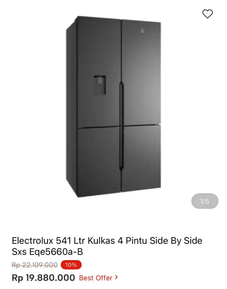 KULKAS 4 PINTU ELECTROLUX SXS EQE5660A-B