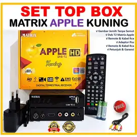 SET TOP BOX DVBT2 MATRIX APPLE KUNING