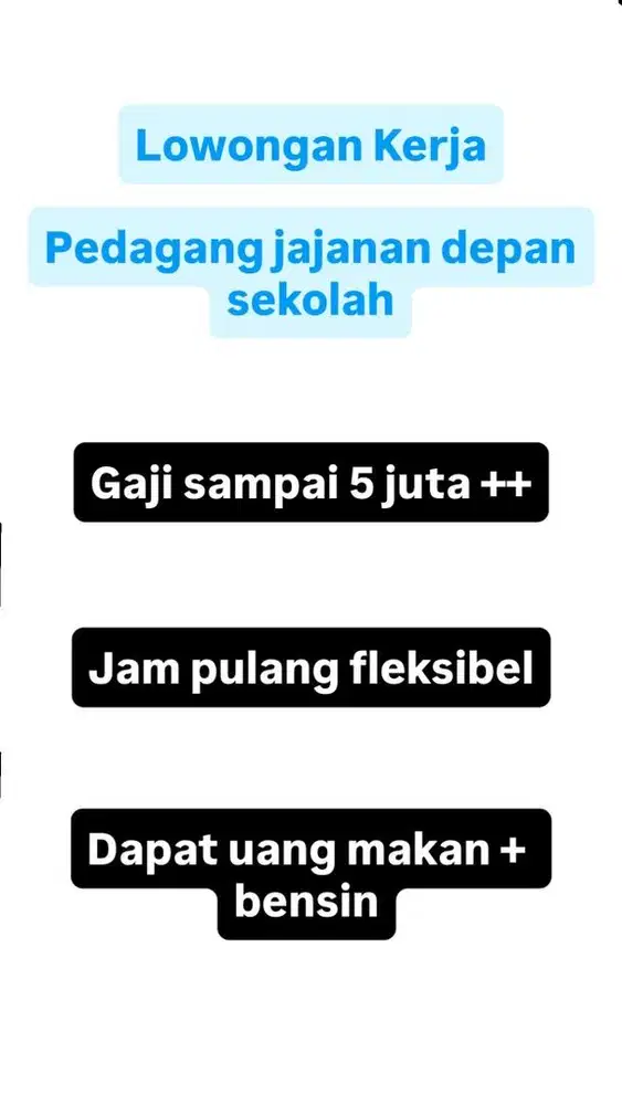 Pedagang jajanan depan sekolah
