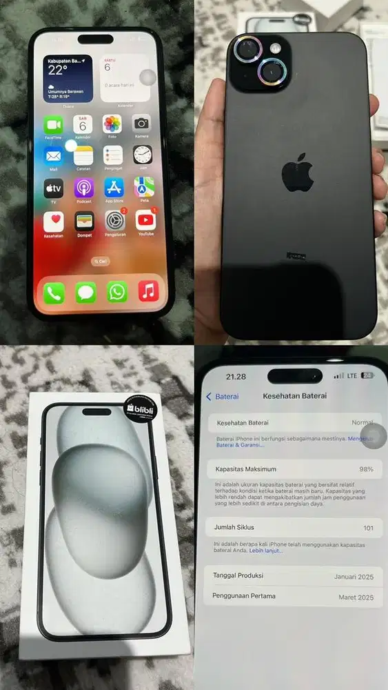 Iphone 15 Plus Black 128GB Ibox