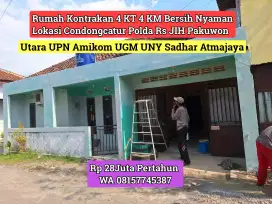 Kontrakan 4 KT Condongcatur utara UGM UNY UPN Atma Sadhar 28Jt/Thn