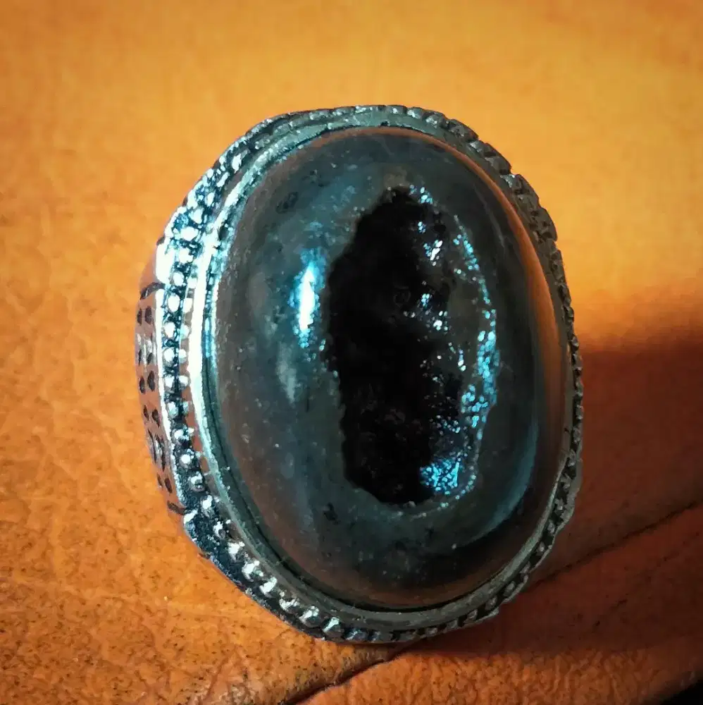 cincin batu akik combong bungkem peninggalan natural alam