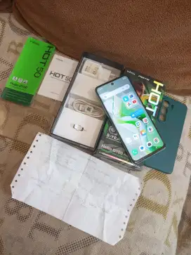 Infinix hot 50 8+8/128 fullset original sleek green