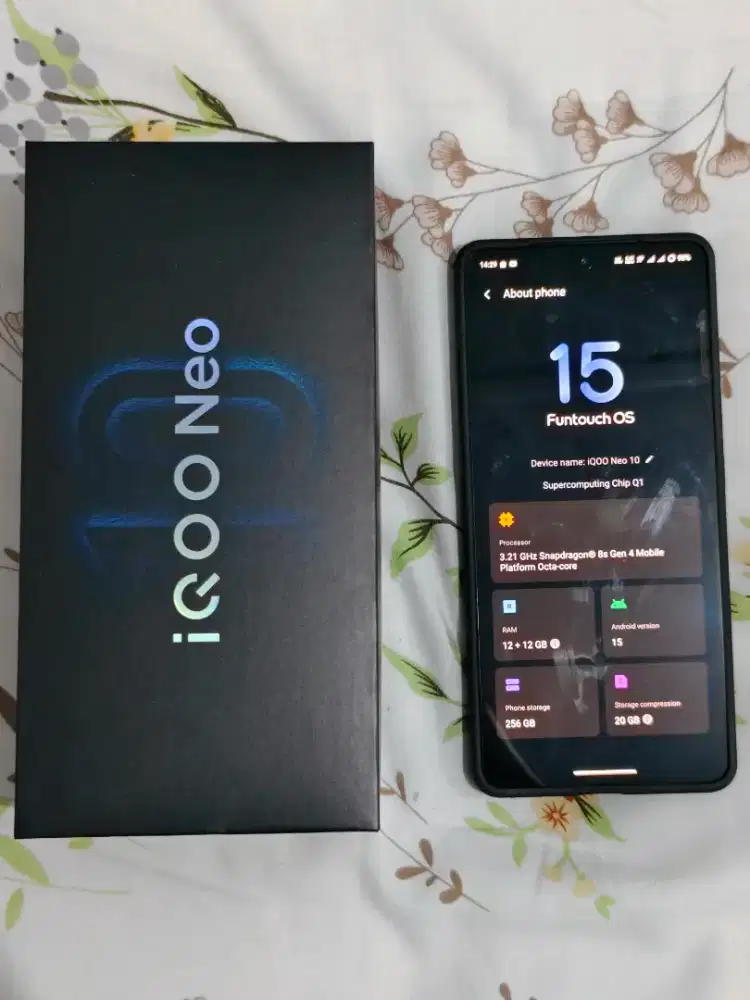 Iqoo Neo 10 12/256 Storage 256Gb Ram 12gb Fullset Like New