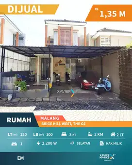 Dijual Rumah Siap Huni 2 Lantai Minimalis di The Oz Malang