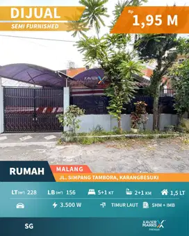 Dijual Rumah Selangkah ke Unmer di Simpang Tambora Malang