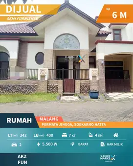 Dijual Rumah Hook Semi Furnish di Permata Jingga Malang