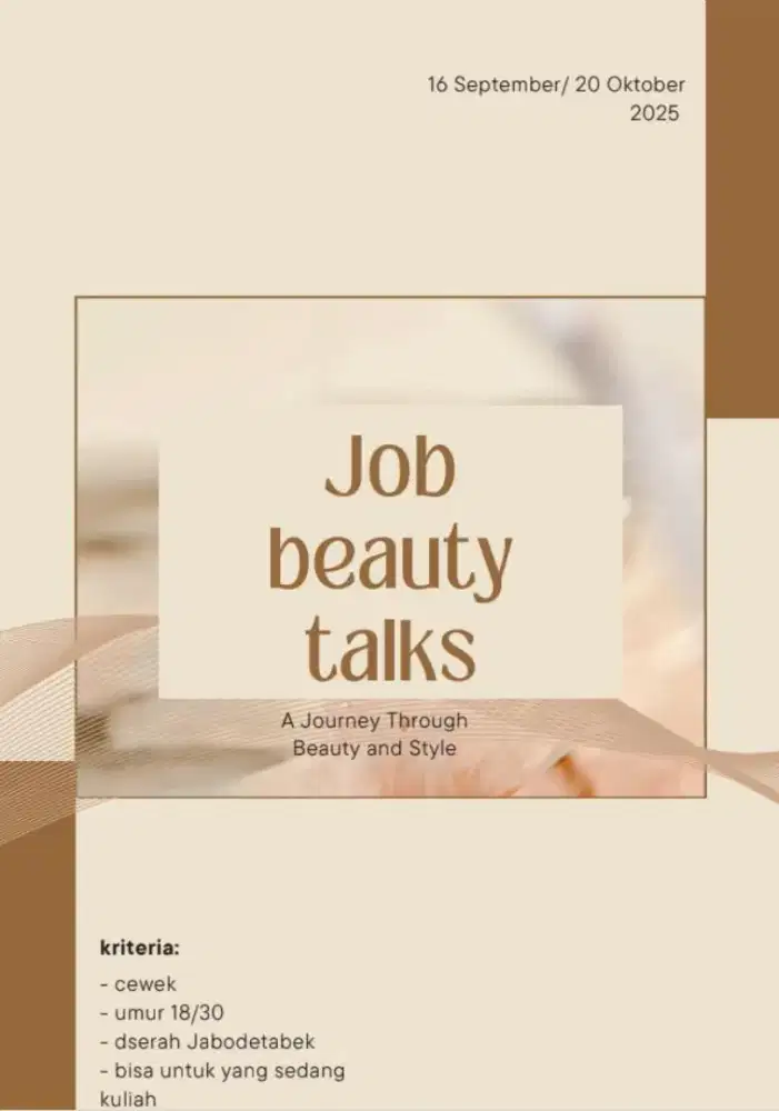 Event job beauty talk