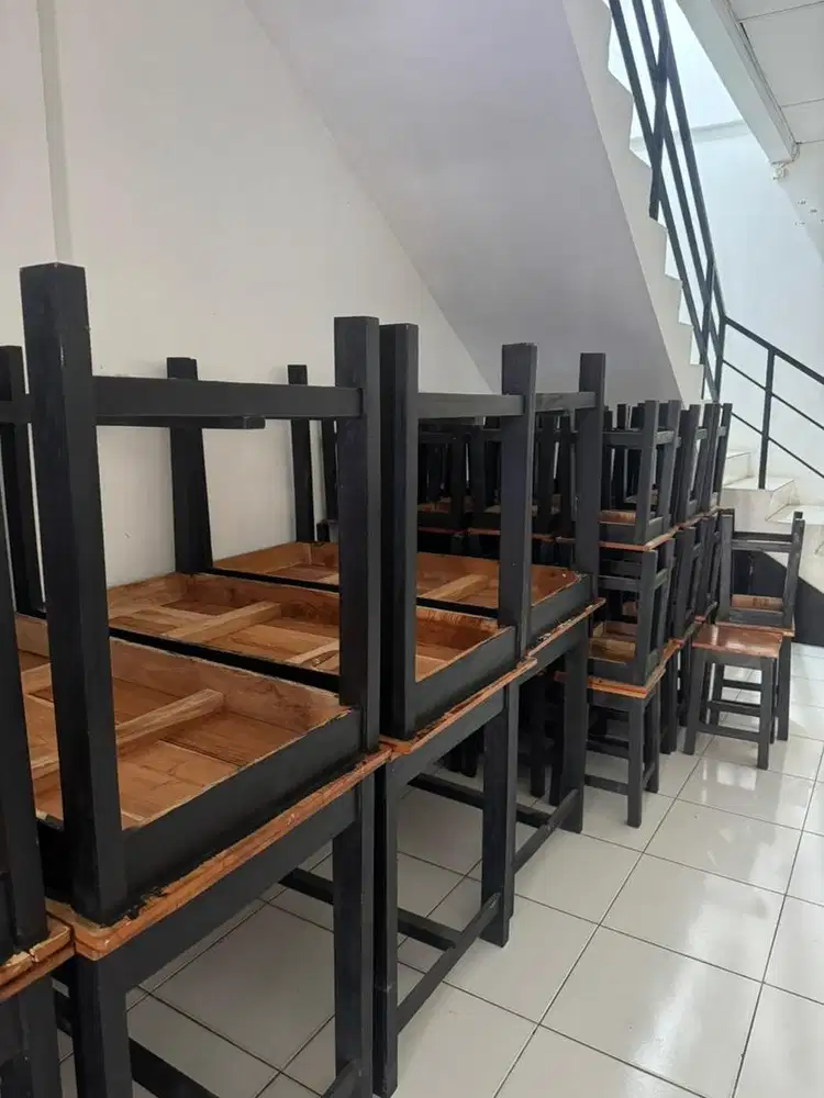 Meja Kursi Resto Paket Meja & Kursi Cafe/Usaha - 14 Meja + 56 kursi