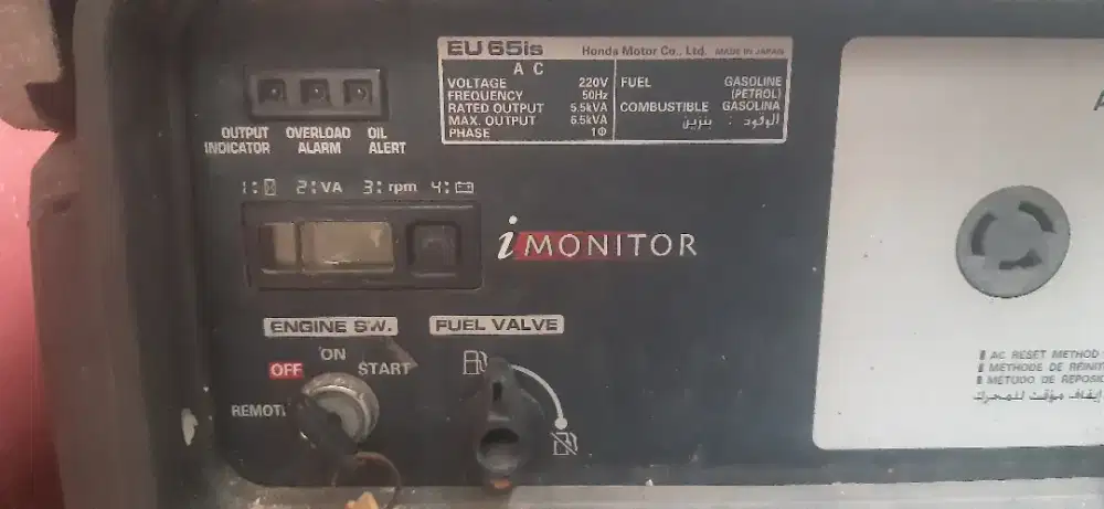 genset honda inverter EU 65is 5200
