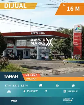 Dijual Tanah Luas Bonus Bisnis di Poros Jalan Pakisaji Malang