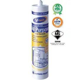 Lem Kaca Tembak Acrylic Sealant V-TECH (VT-222)
