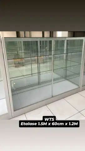 Etalase bekas 1.5M x 60cm x 1.2M