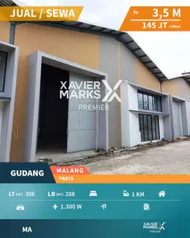 Gudang Pakis Dekat Exit Tol Pakis Malang Strategis Row Jalan Luas