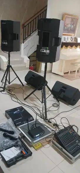 1 set soundsystem active buil up...no huper yamaha beta 3 mackie ashle