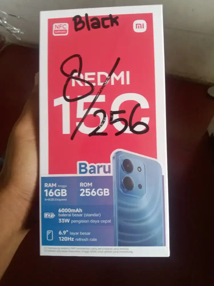 new redmi 15c 8/256 grnsi 1 thn