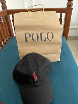 Topi pria baru polo ori lengkap paperbag