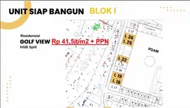 Unit siap bangun golf view BDG semi komersial main road dekat Graha