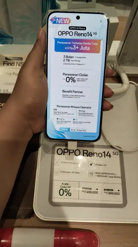 Oppo reno 14 5g cicilan bebas bunga free 2X angsuran
