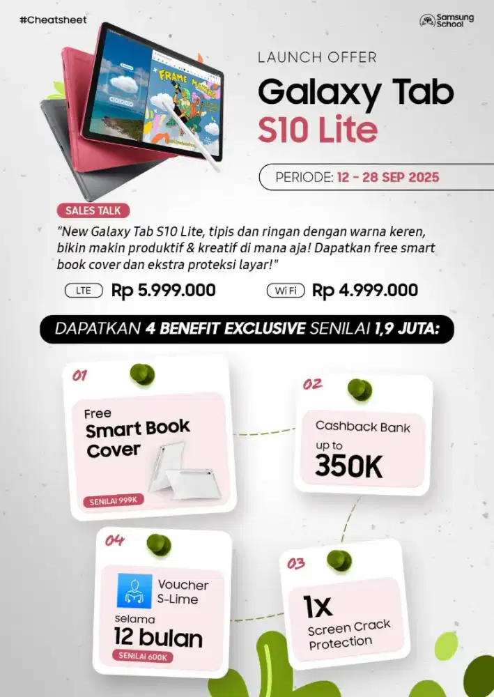 Tab Samsung galaxy s10 lite