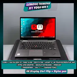 Lenovo Thinkpad X1 Yoga 5th Core i7 10610U Gen10 Ram 16/512GB Flip
