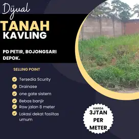 Kavling Strategis di Pondok Petir – Dekat Tol Desari & Margonda Raya