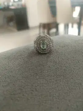 Cincin Permata Natural Aquamarine