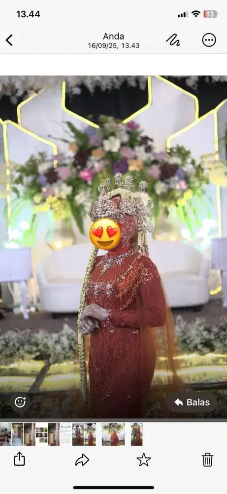 Baju gaun pengantin mewah