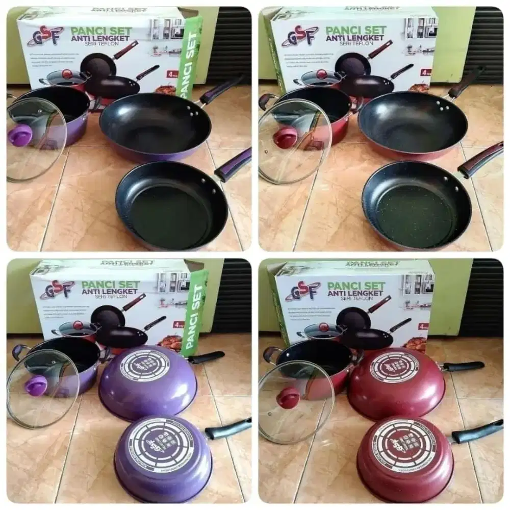 Panci Set GSF 4Pcs Teflon Series G-2429