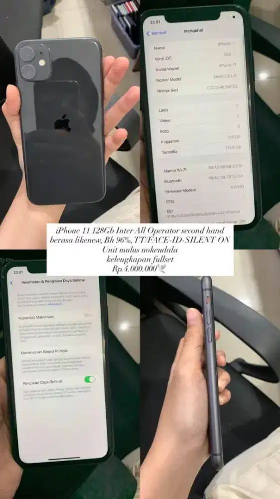 Jual iPhone 11 pro fullset no kendala