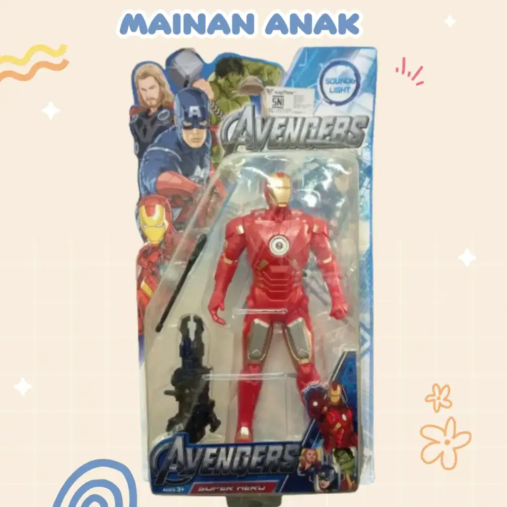 Mainan anak robot ironman
