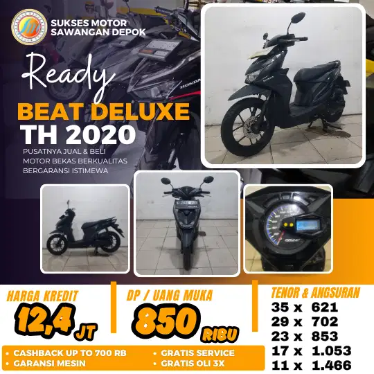 HONDA BEAT DELUXE TH 2020 UNIT MULUS BISA CASH KREDIT BERGARANSI