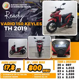 BISA CASH KREDIT HONDA NEW VARIO 150 KEYLES TH 2019 MULUS BERGARANSI