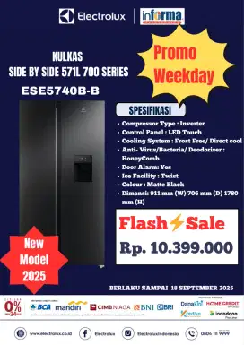 ELECTROLUX REFF SXS ESE5740BB 614LTR
